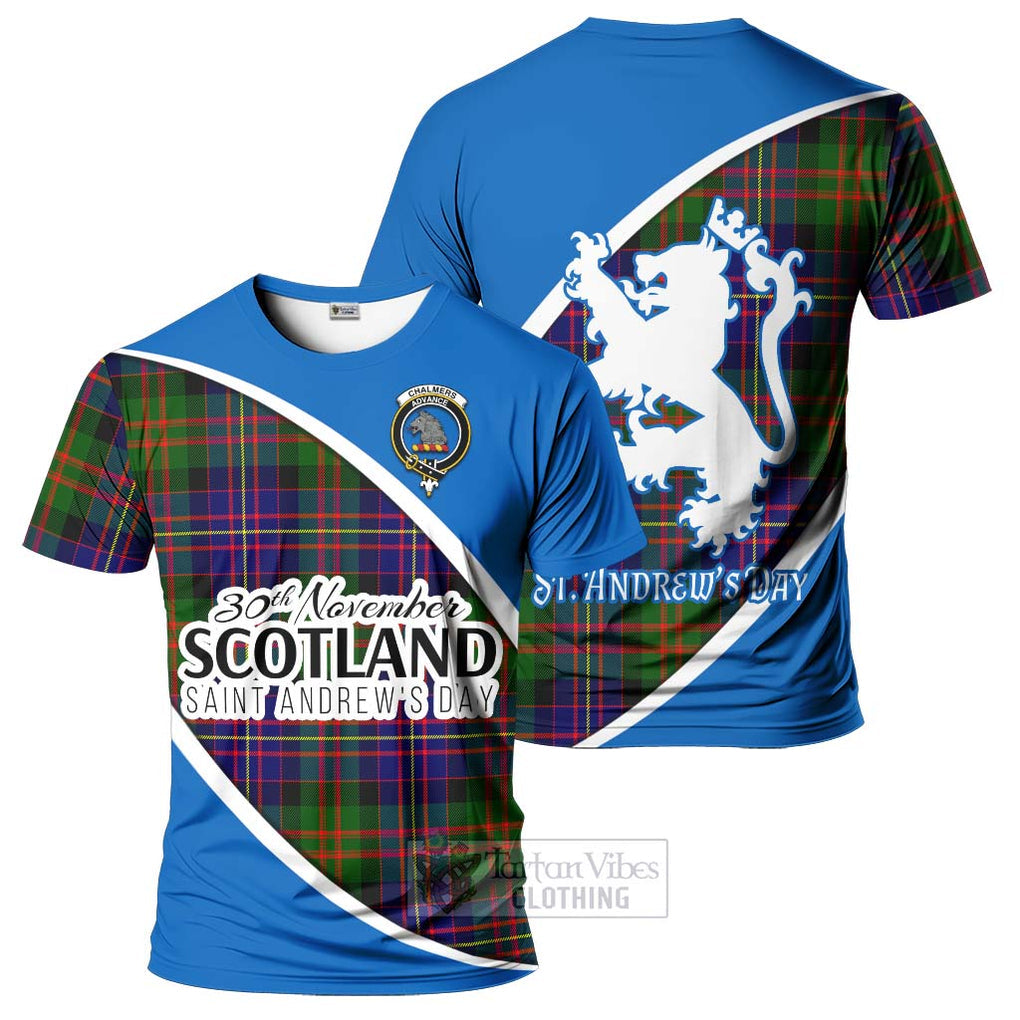 Tartan Vibes Clothing Chalmers Family Crest Tartan T-Shirt Celebrate Saint Andrew's Day in Style