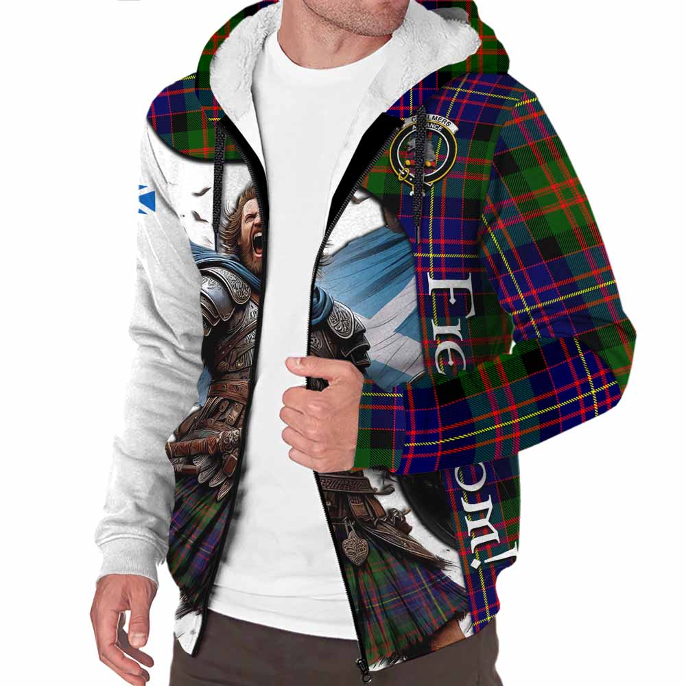 Tartan Vibes Clothing Chalmers Crest Tartan Sherpa Hoodie Inspired by the Freedom of Scottish Warrior