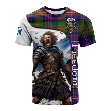 Chalmers Crest Tartan Cotton T-shirt Inspired by the Freedom of Scottish Warrior