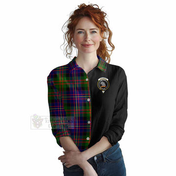 Chalmers Tartan Women's Casual Shirt with Family Crest and Half Of Me Style