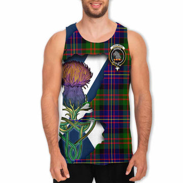 Chalmers Tartan Family Crest Men's Tank Top Scottish Thistle Celtic Inspired Men - Tartan Vibes Clothing