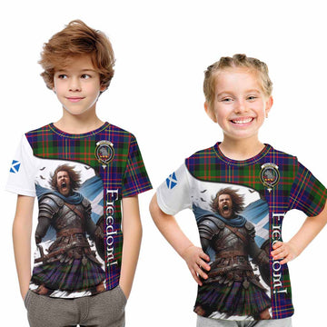 Chalmers Crest Tartan Kid T-Shirt Inspired by the Freedom of Scottish Warrior