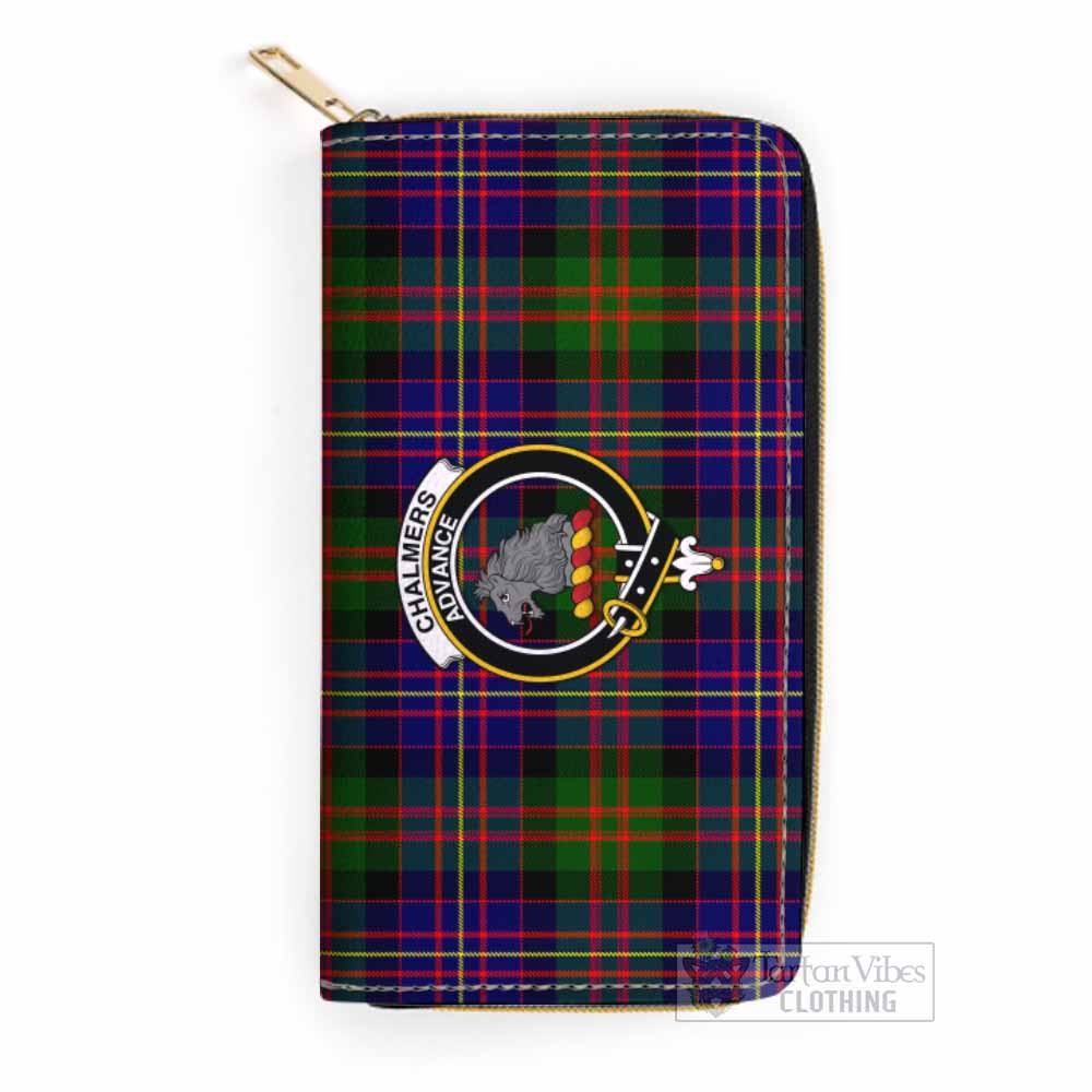 Chalmers Tartan Women's Leather Wallet with Family Crest One Size 19.7*10.5*3.5 cm - Tartan Vibes Clothing