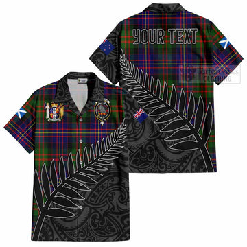 Chalmers Crest Tartan Hawaiian Shirt with New Zealand Silver Fern Half Style Kid - Tartan Vibes Clothing