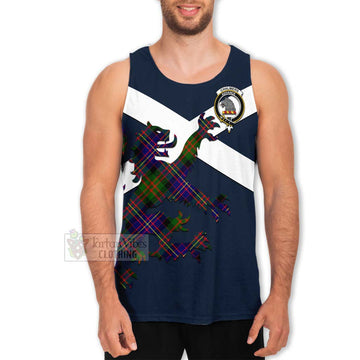 Chalmers Tartan Lion Rampant Men's Tank Top  Proudly Display Your Heritage with Alba Gu Brath and Clan Name