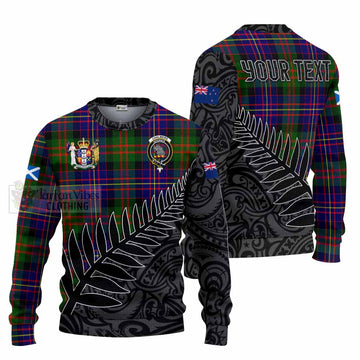 Chalmers Crest Tartan Knitted Sweater with New Zealand Silver Fern Half Style Unisex - Tartan Vibes Clothing