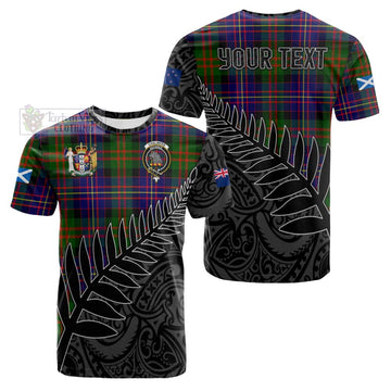 Chalmers Crest Tartan Cotton T-shirt with New Zealand Silver Fern Half Style