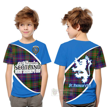 Chalmers Family Crest Tartan Kid T-Shirt Celebrate Saint Andrew's Day in Style