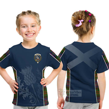 Chalmers Tartan Kid T-Shirt with Family Crest and Scottish Thistle Vibes Sport Style