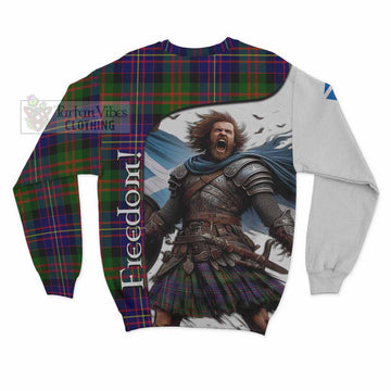 Chalmers Crest Tartan Sweatshirt Inspired by the Freedom of Scottish Warrior