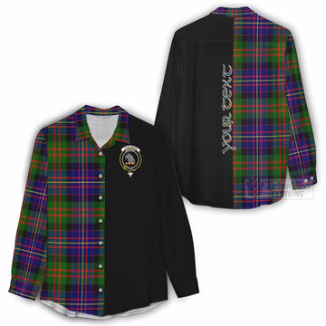 Chalmers Tartan Women's Casual Shirt with Family Crest and Half Of Me Style