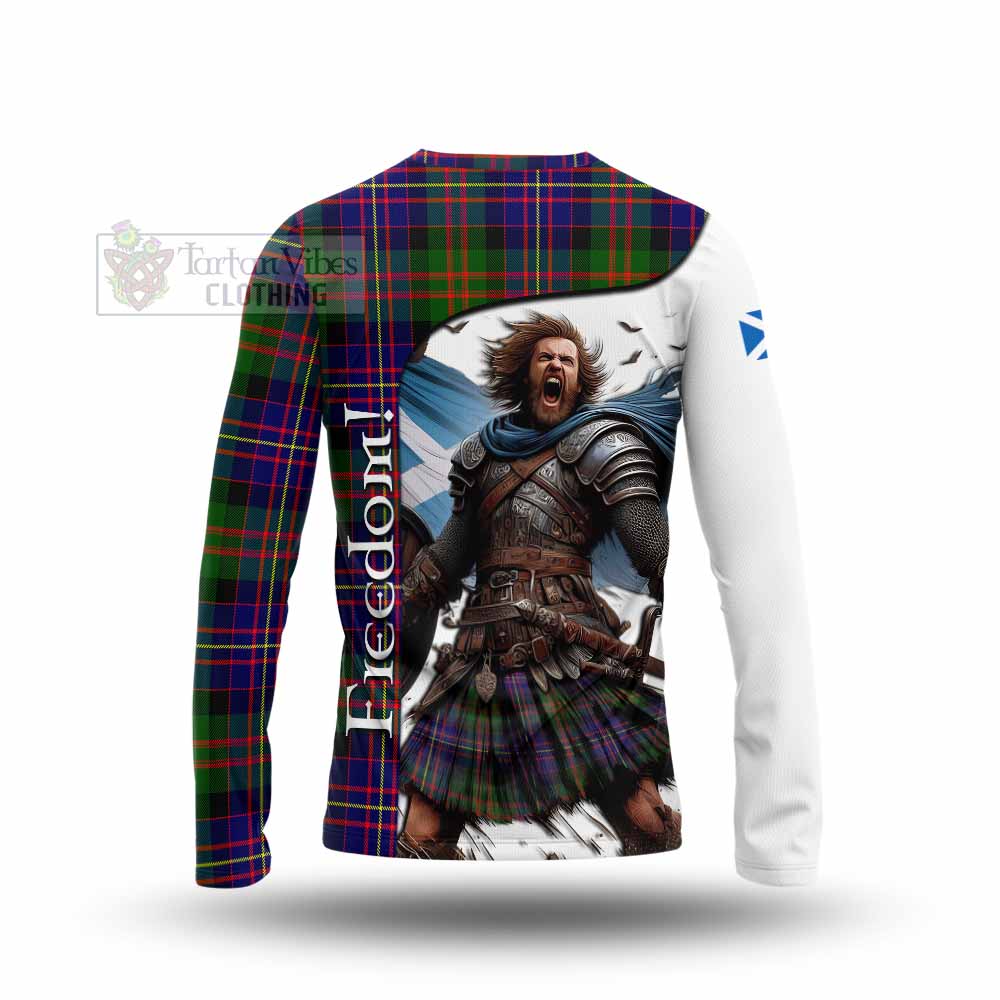 Tartan Vibes Clothing Chalmers Crest Tartan Long Sleeve T-Shirt Inspired by the Freedom of Scottish Warrior