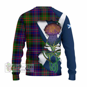 Chalmers Tartan Family Crest Knitted Sweater Scottish Thistle Celtic Inspired - Tartan Vibes Clothing