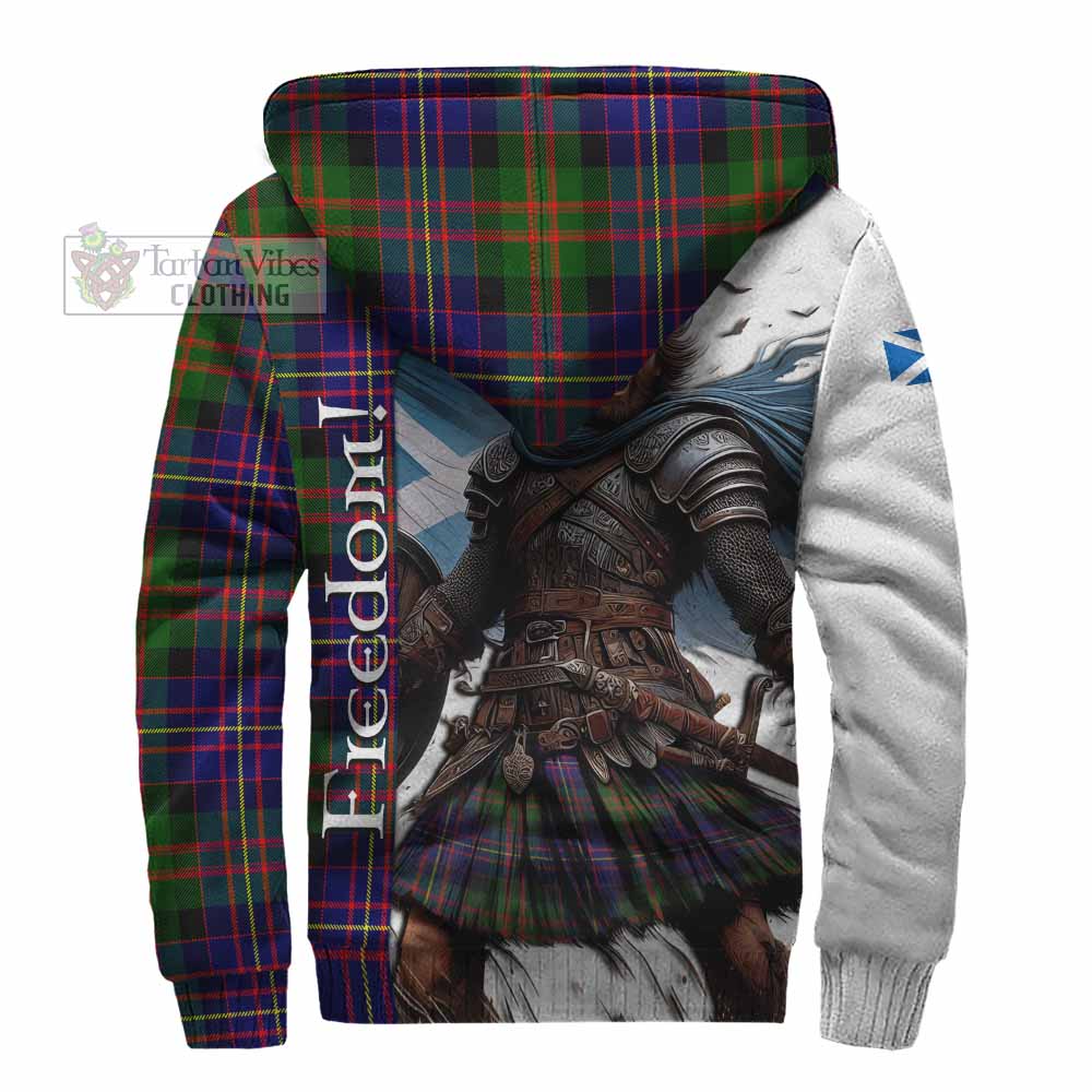 Tartan Vibes Clothing Chalmers Crest Tartan Sherpa Hoodie Inspired by the Freedom of Scottish Warrior