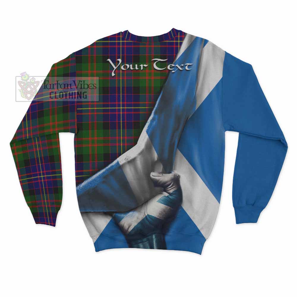 Tartan Vibes Clothing Chalmers Tartan Sweatshirt with Family Crest Scotland Patriotic Style