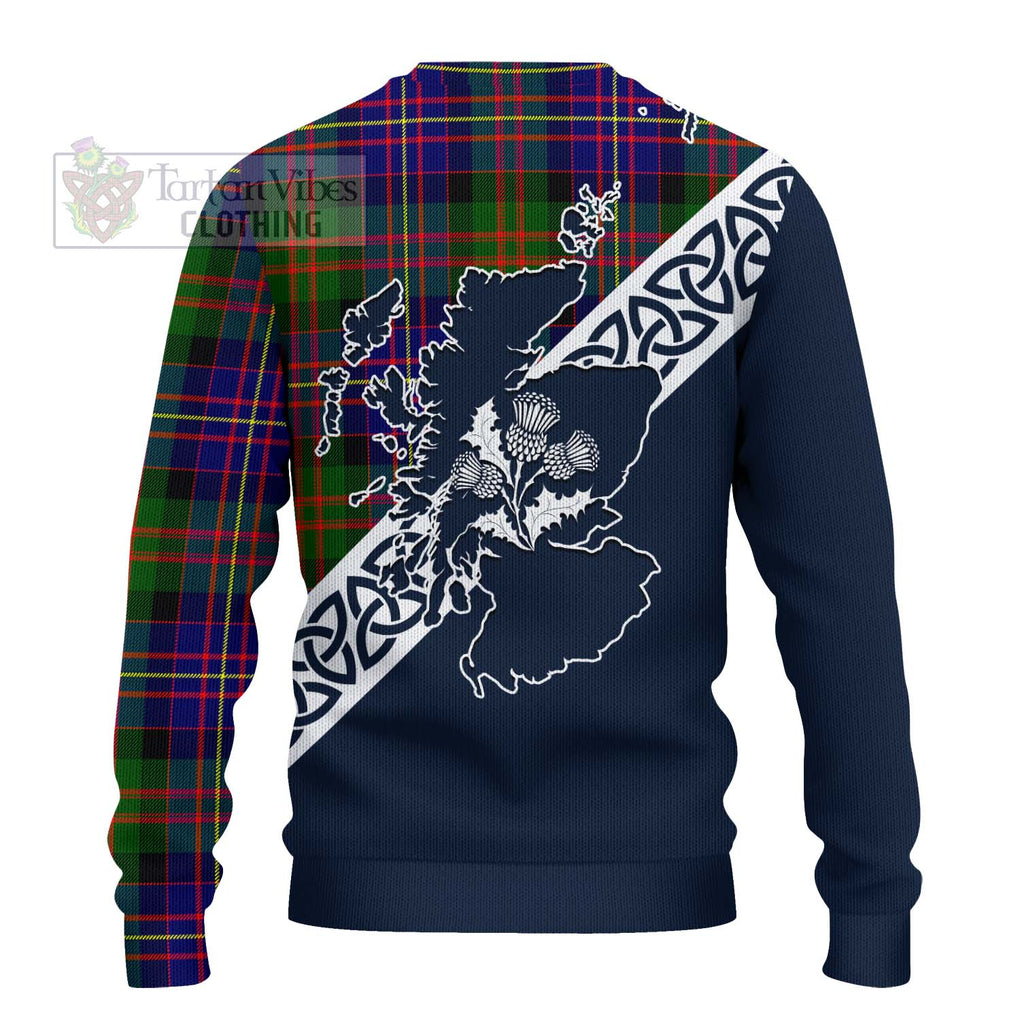 Chalmers Tartan Ugly Sweater Featuring Thistle and Scotland Map - Tartan Vibes Clothing