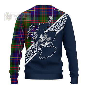 Chalmers Tartan Ugly Sweater Featuring Thistle and Scotland Map - Tartan Vibes Clothing
