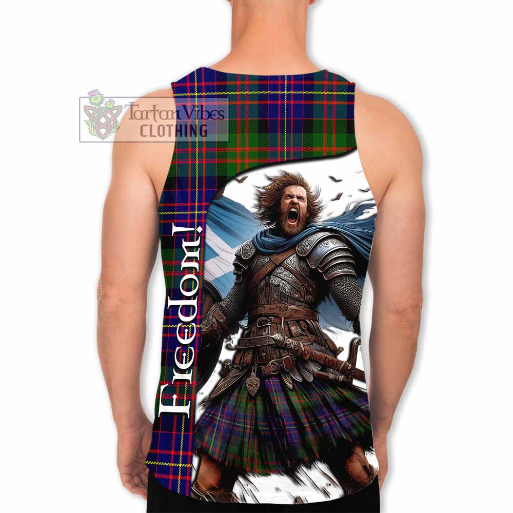 Tartan Vibes Clothing Chalmers Crest Tartan Men's Tank Top Inspired by the Freedom of Scottish Warrior