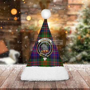 Chalmers Tartan Christmas Santa Hats with Family Crest - Tartan Vibes Clothing