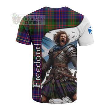 Chalmers Crest Tartan Cotton T-shirt Inspired by the Freedom of Scottish Warrior