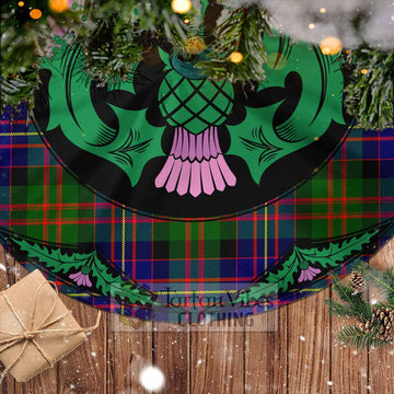 Chalmers Tartan Christmas Tree Skirt Scottish Thistle Style - Tartan Vibes Clothing