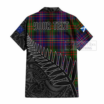 Chalmers Crest Tartan Hawaiian Shirt with New Zealand Silver Fern Half Style - Tartan Vibes Clothing