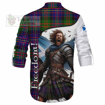 Chalmers Crest Tartan Ghillie Kilt Shirt Inspired by the Freedom of Scottish Warrior