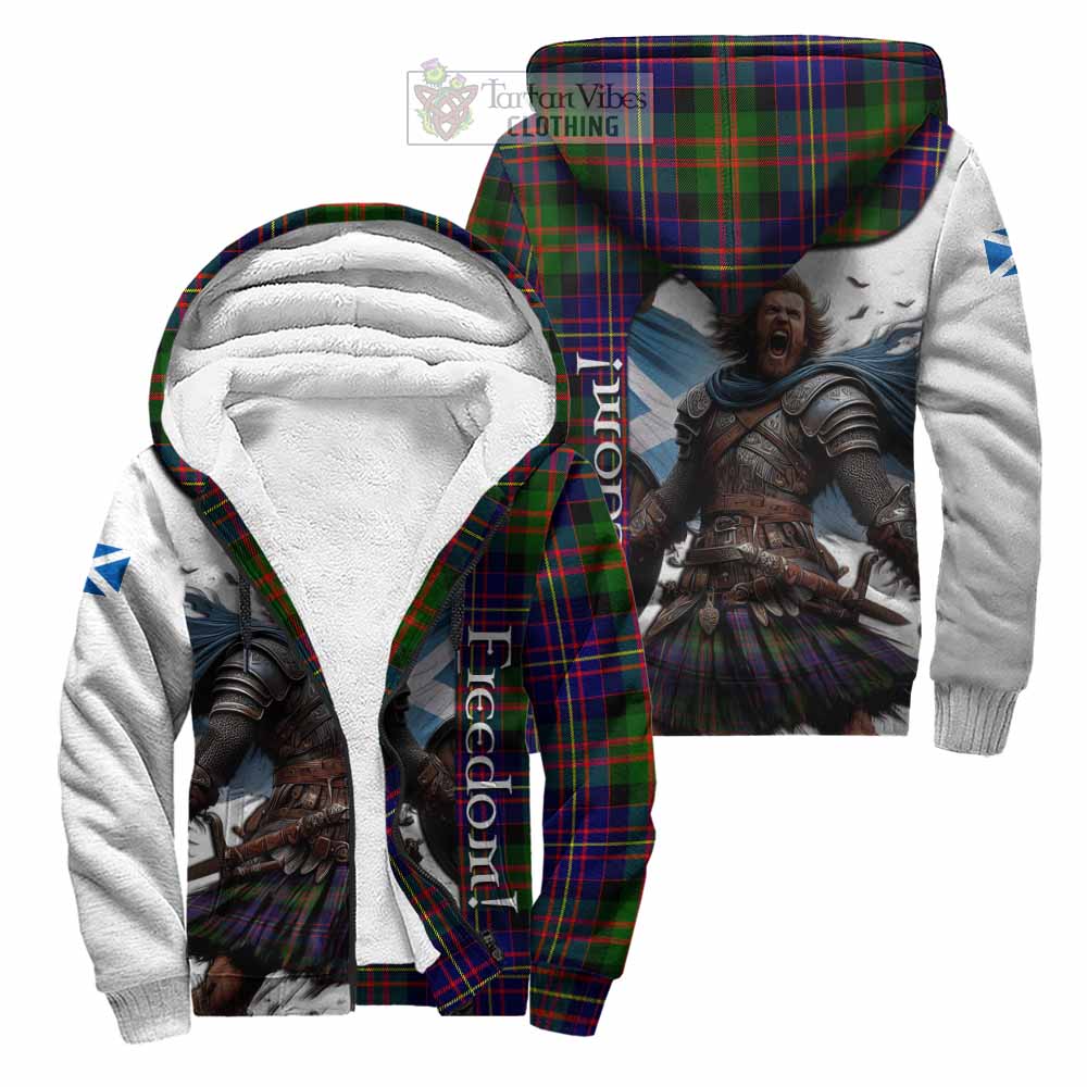 Tartan Vibes Clothing Chalmers Crest Tartan Sherpa Hoodie Inspired by the Freedom of Scottish Warrior