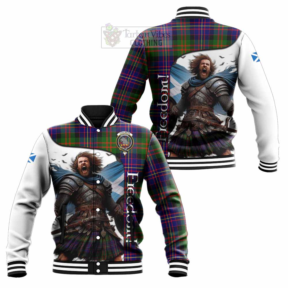 Tartan Vibes Clothing Chalmers Crest Tartan Baseball Jacket Inspired by the Freedom of Scottish Warrior