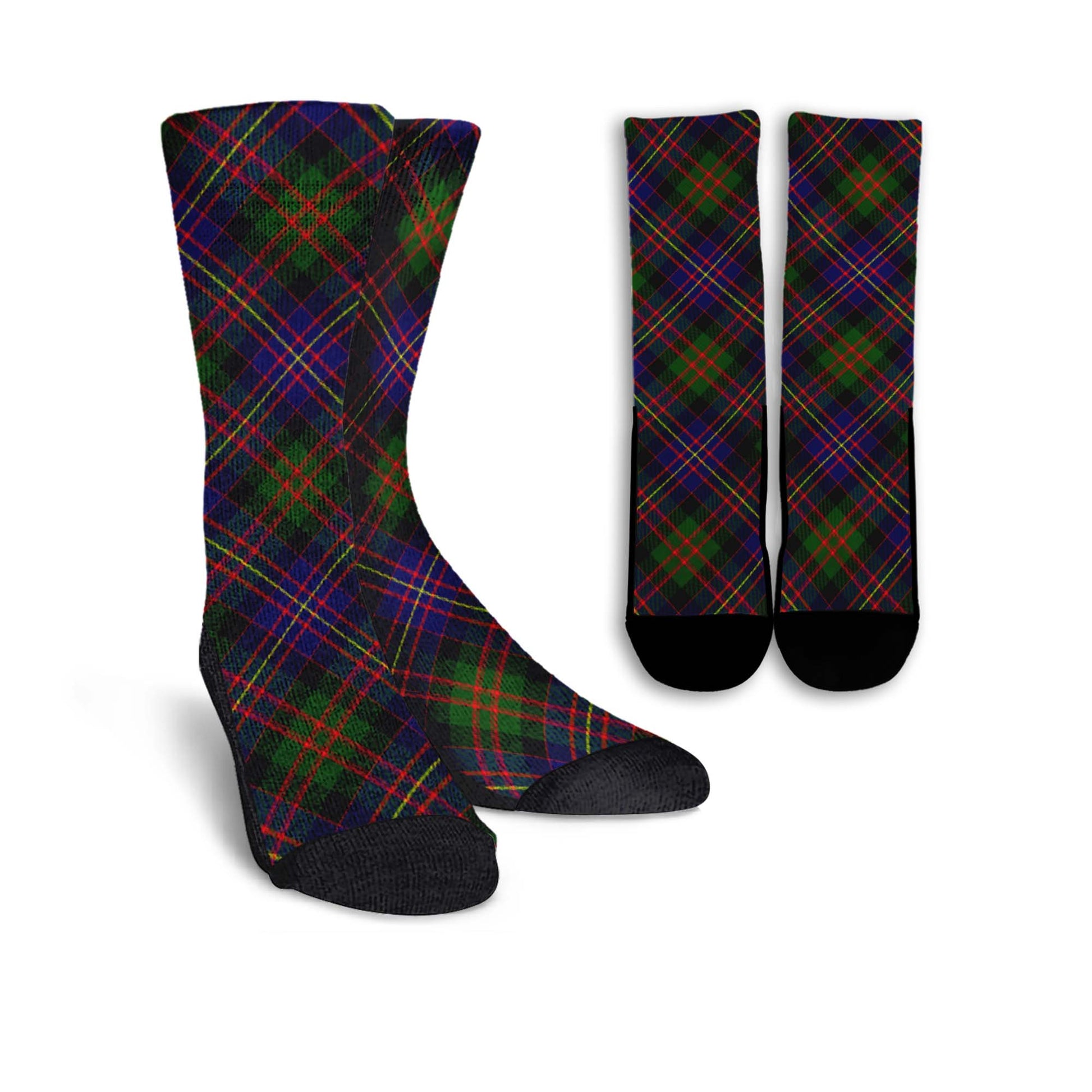 Chalmers Modern Tartan Crew Socks Cross Tartan Style - Tartanvibesclothing