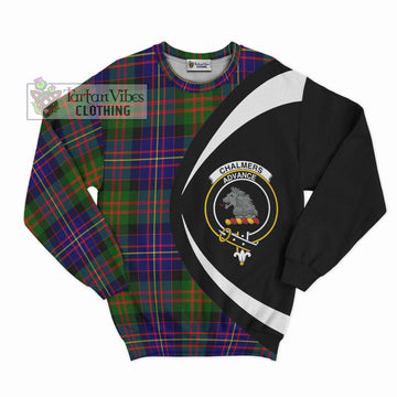 Chalmers Tartan Sweatshirt with Family Crest Circle Style