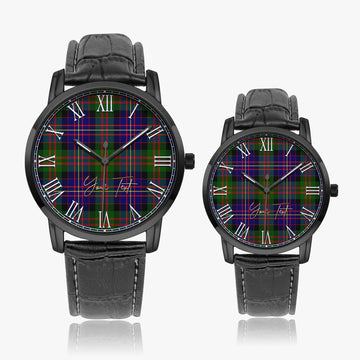 Chalmers Tartan Personalized Your Text Leather Trap Quartz Watch