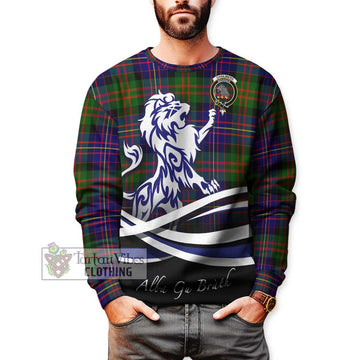 Chalmers Tartan Sweatshirt with Alba Gu Brath Regal Lion Emblem