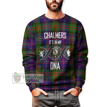 Chalmers Tartan Sweatshirt with Family Crest DNA In Me Style