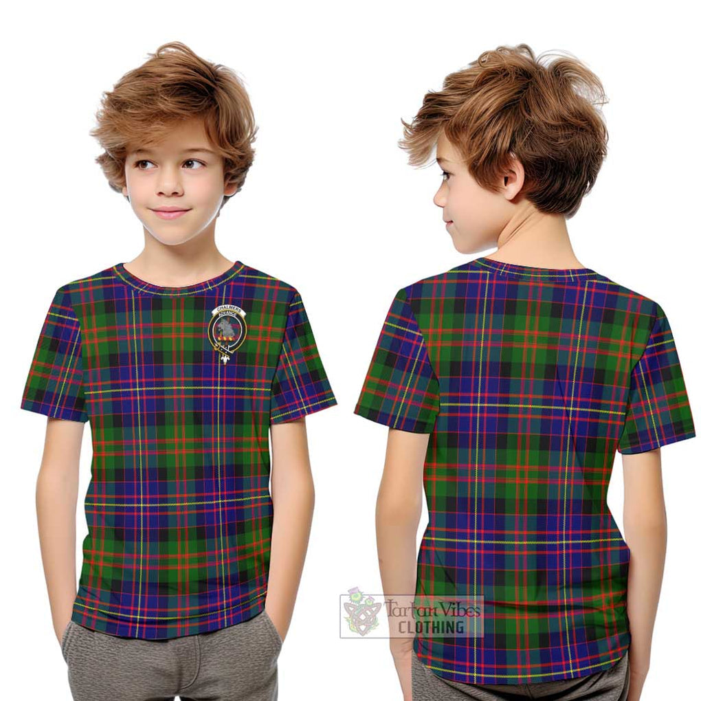 Chalmers Tartan Kid T-Shirt with Family Crest Youth XL Size14 - Tartanvibesclothing Shop