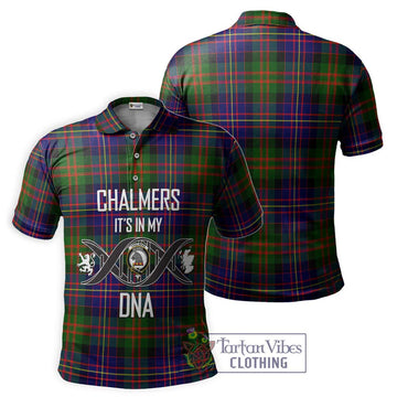 Chalmers Tartan Polo Shirt with Family Crest DNA In Me Style - Tartan Vibes Clothing