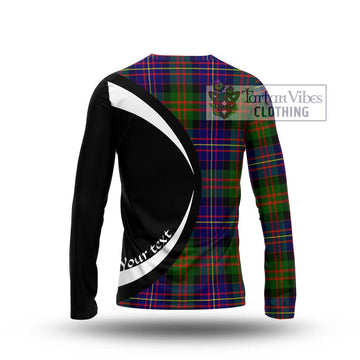 Chalmers Tartan Long Sleeve T-Shirt with Family Crest Circle Style - Tartan Vibes Clothing