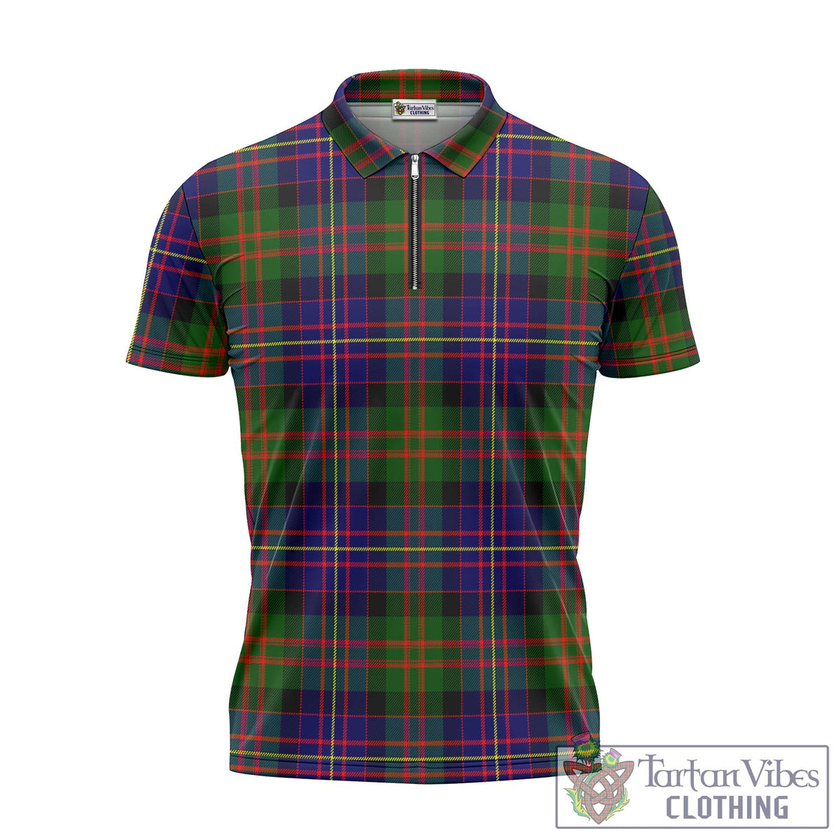 Chalmers Tartan Zipper Polo Shirt - Tartan Vibes Clothing