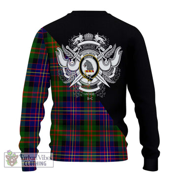 Chalmers Tartan Ugly Sweater with Family Crest and Military Logo Style - Tartan Vibes Clothing