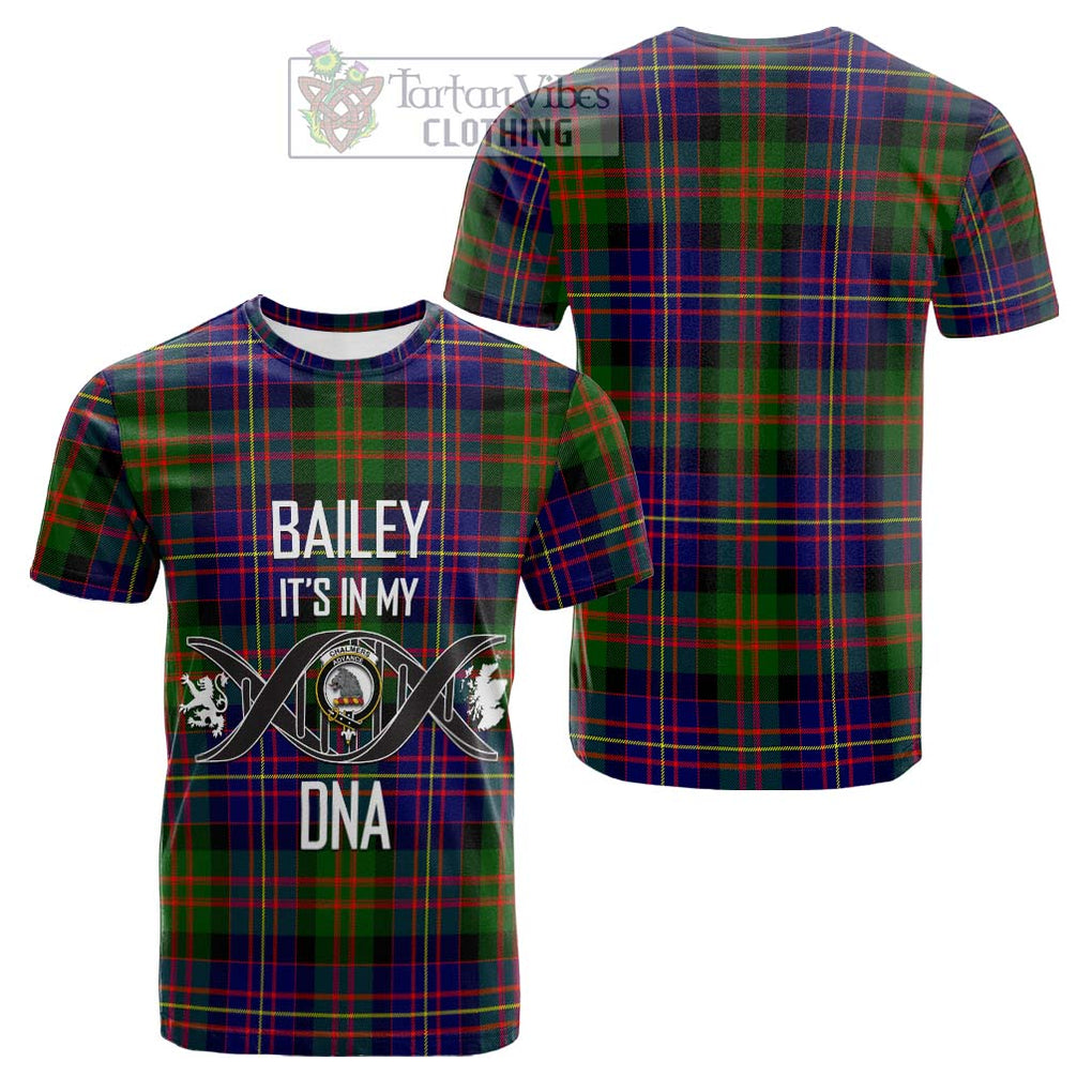 Tartan Vibes Clothing Chalmers Modern Tartan Cotton T-shirt with Family Crest DNA In Me Style