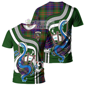 Chalmers Tartan T-Shirt with Epic Bagpipe Style