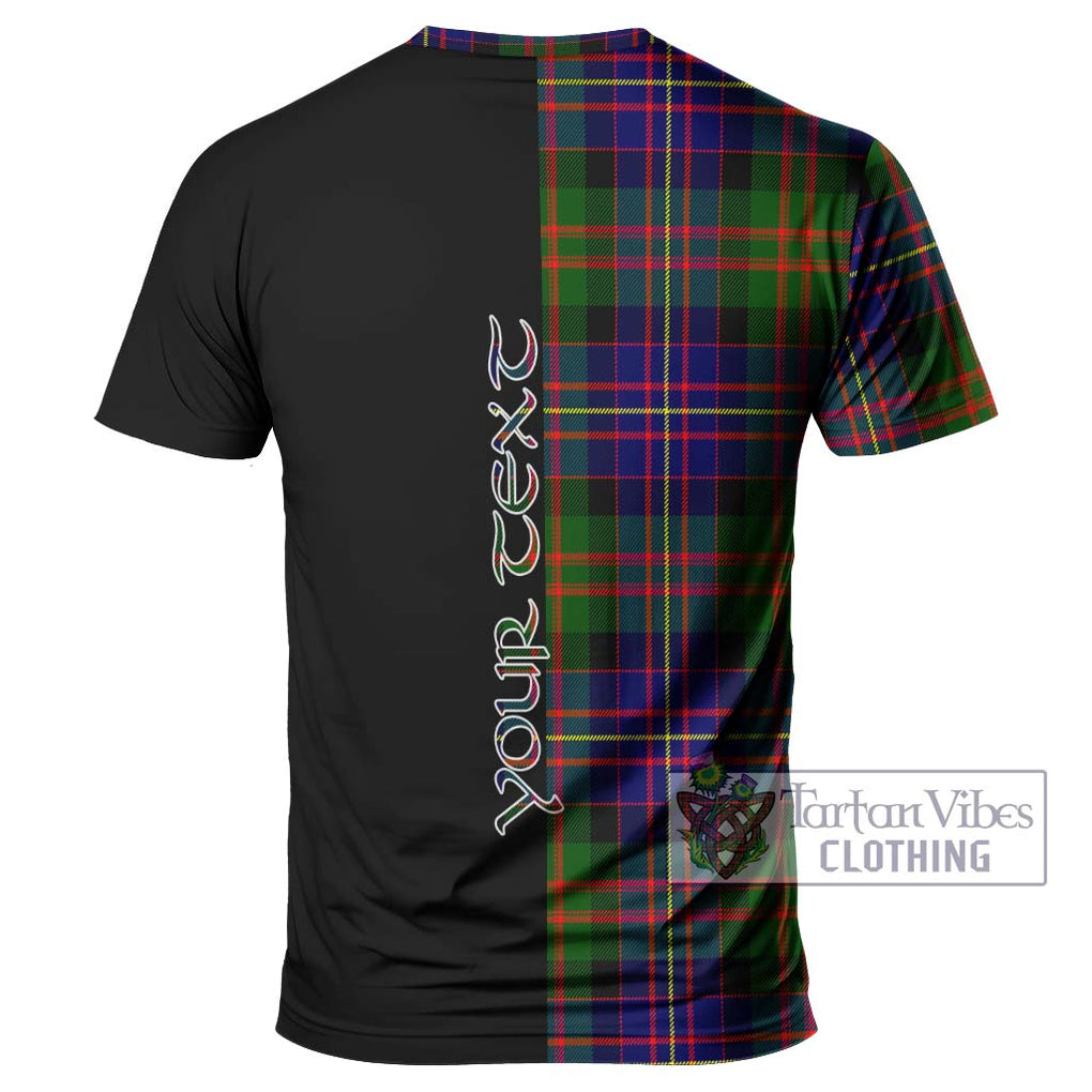 Chalmers Tartan T-Shirt with Family Crest and Half Of Me Style - Tartanvibesclothing Shop