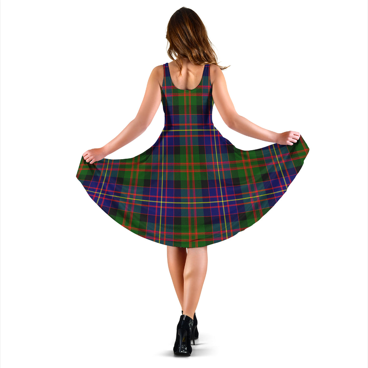 Chalmers Tartan Sleeveless Midi Womens Dress - Tartan Vibes Clothing