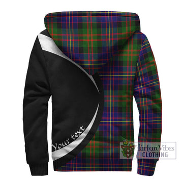 Chalmers Tartan Sherpa Hoodie with Family Crest Circle Style