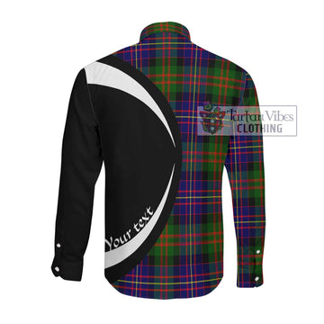 Chalmers Tartan Long Sleeve Button Up with Family Crest Circle Style