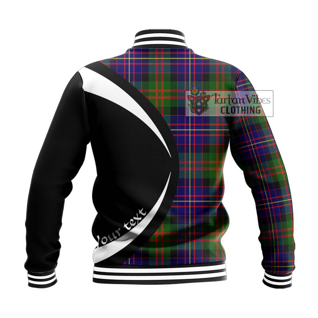 Chalmers Tartan Baseball Jacket with Family Crest Circle Style - Tartan Vibes Clothing