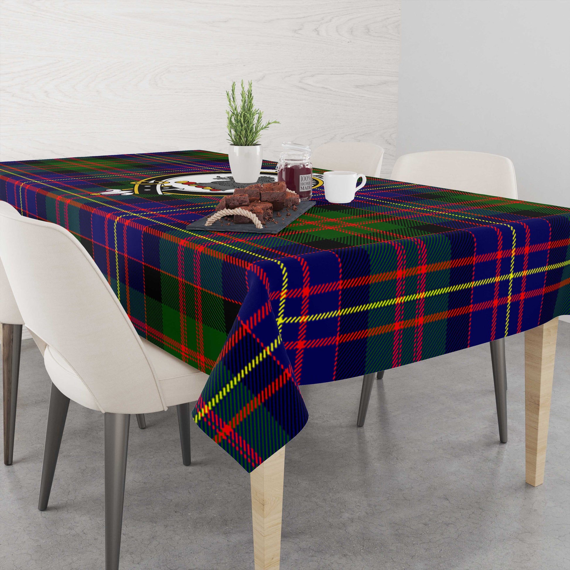 chalmers-modern-tatan-tablecloth-with-family-crest