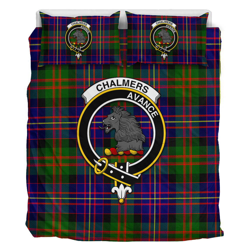 Chalmers Tartan Bedding Set with Family Crest - Tartan Vibes Clothing