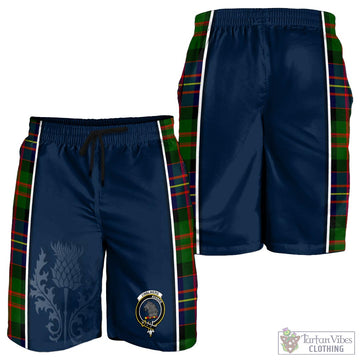 Chalmers Tartan Men's Shorts with Family Crest and Scottish Thistle Vibes Sport Style