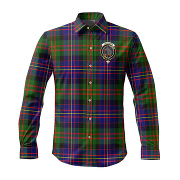 Chalmers Tartan Long Sleeve Button Up Shirt with Family Crest